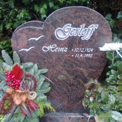 Schrift vertieft Erhaben, kombiniert mit vertieft gestrahlt